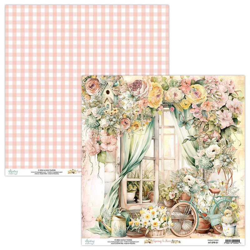Spring is Here 12x12 - Mintay Papers