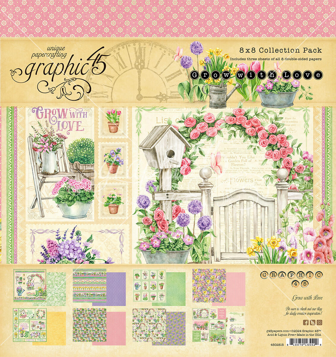 Grow with Love 8x8 - Graphic 45