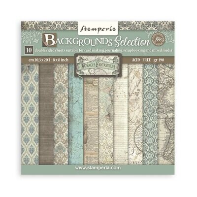 Voyages Fantastiques Backgrounds 8x8 - Stamperia