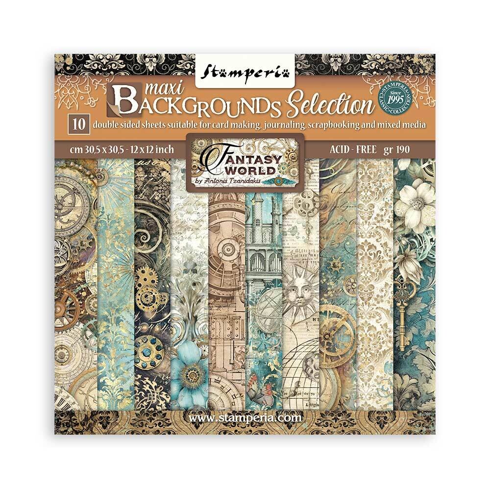 Sir Vagabond in Fantasy World Backgrounds 12x12 - Stamperia
