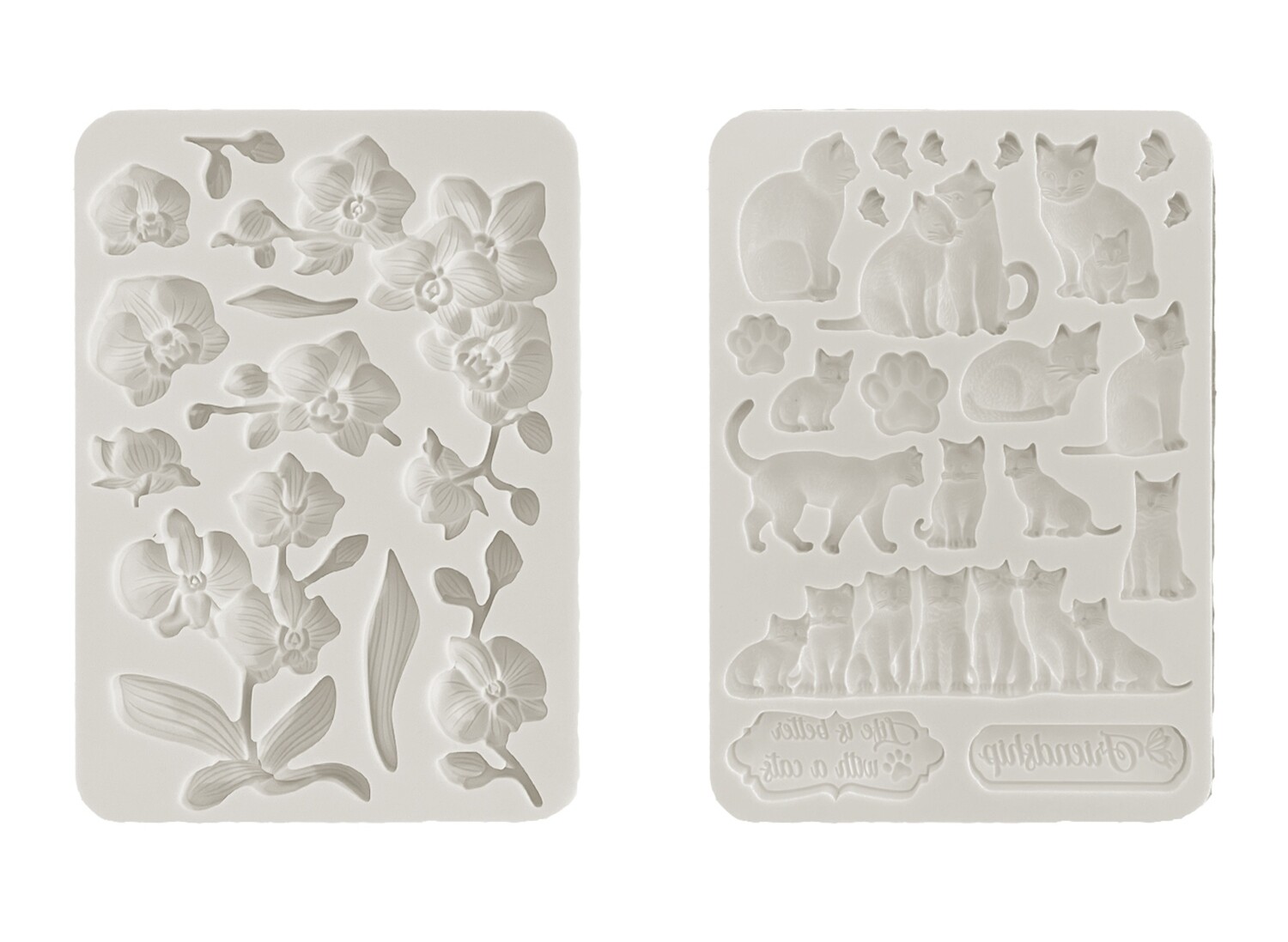 Orchids and Cats A5 Silicone Mold - Stamperia