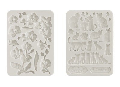 Orchids and Cats A5 Silicone Mold - Stamperia