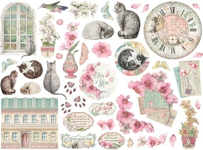 Orchids and Cats World Die Cuts - Stamperia