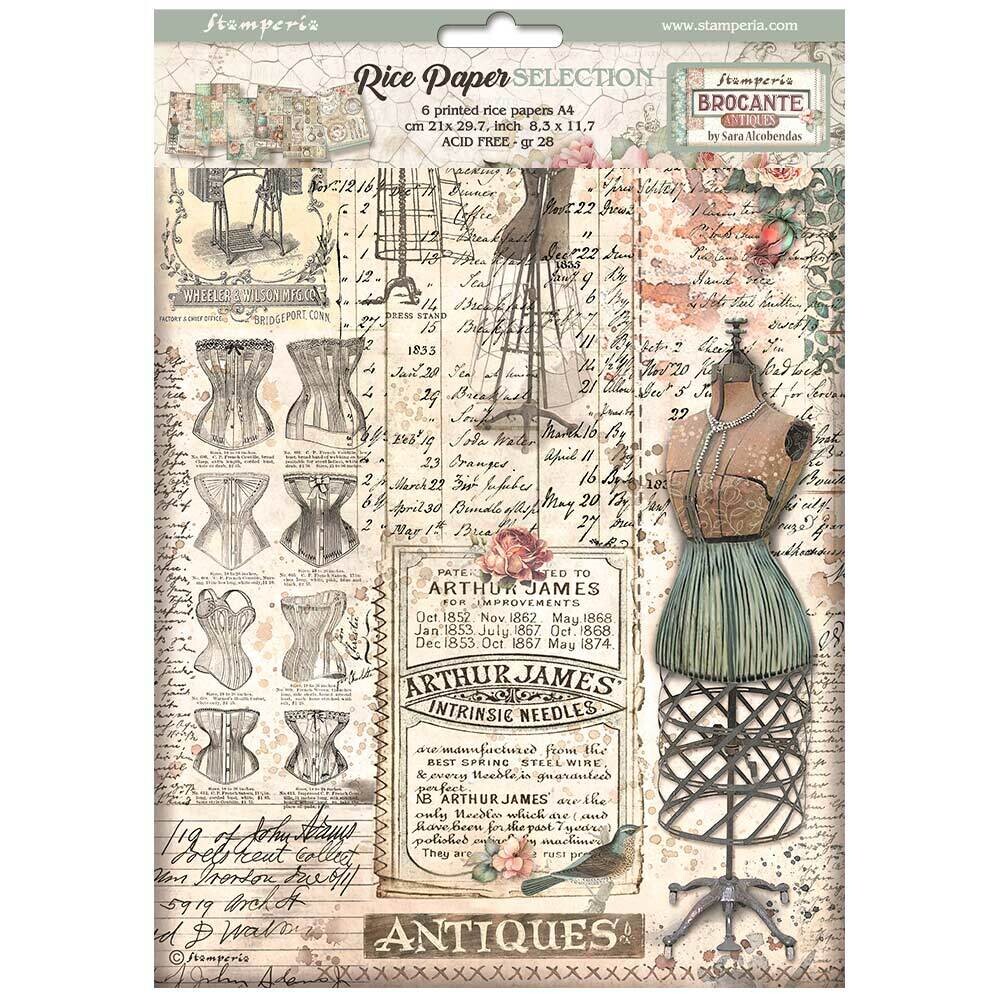 Brocante Antiques Selection 6pk A4 - Stamperia