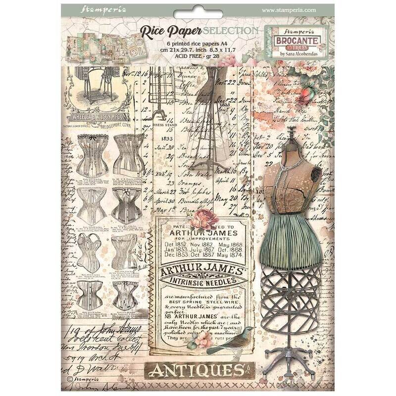 Brocante Antiques Selection 6pk A4 - Stamperia