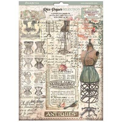 Brocante Antiques Selection 6pk A4 - Stamperia