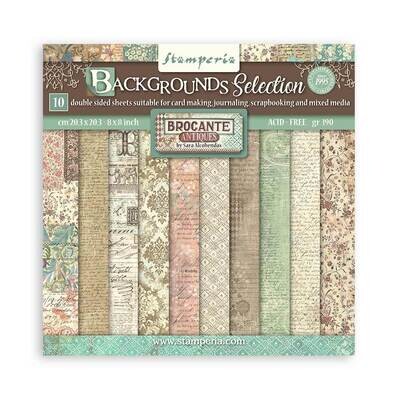 Brocante Antiques Backgrounds 8x8 - Stamperia