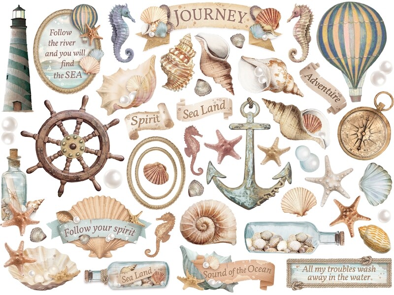 Sea Land Die Cuts - Stamperia