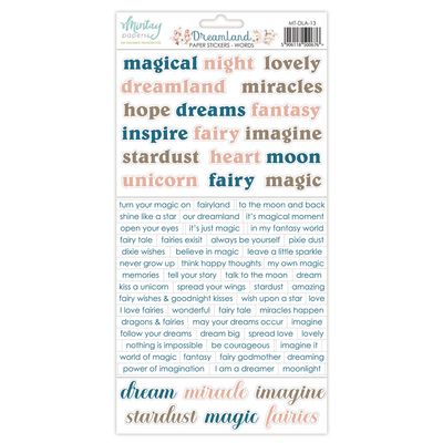 Dreamland Words Stickers - Mintay Papers