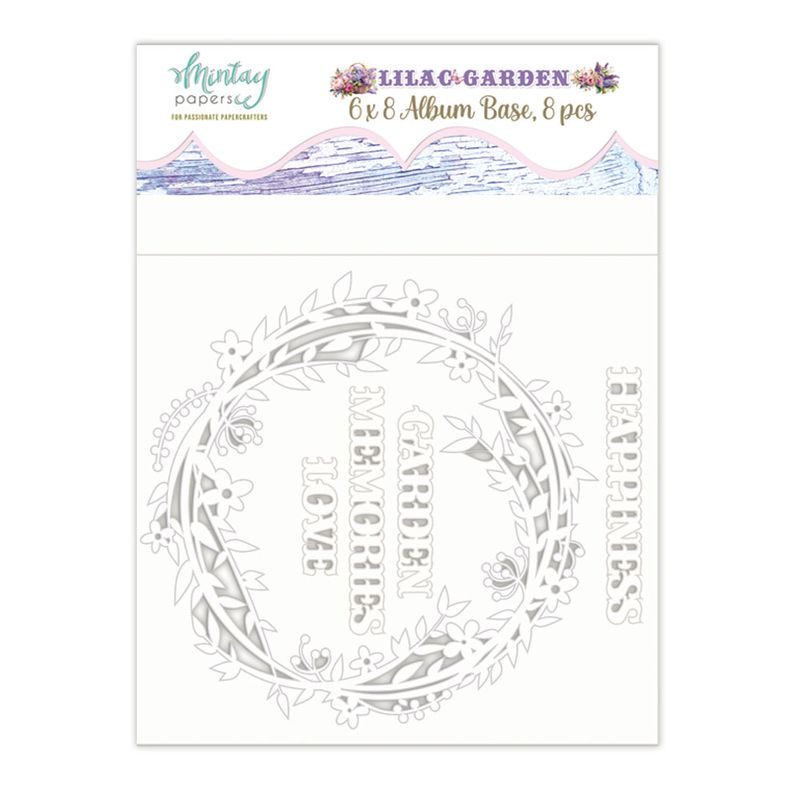 Lilac Garden 6x8 Chipboard Album - Mintay Papers