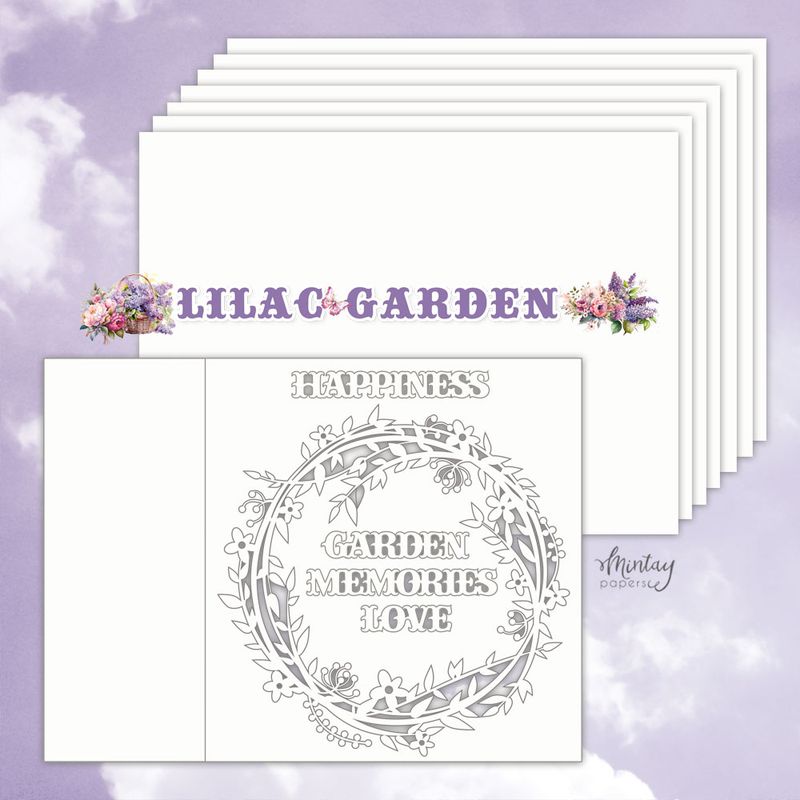 Lilac Garden 6x8 Chipboard Album - Mintay Papers