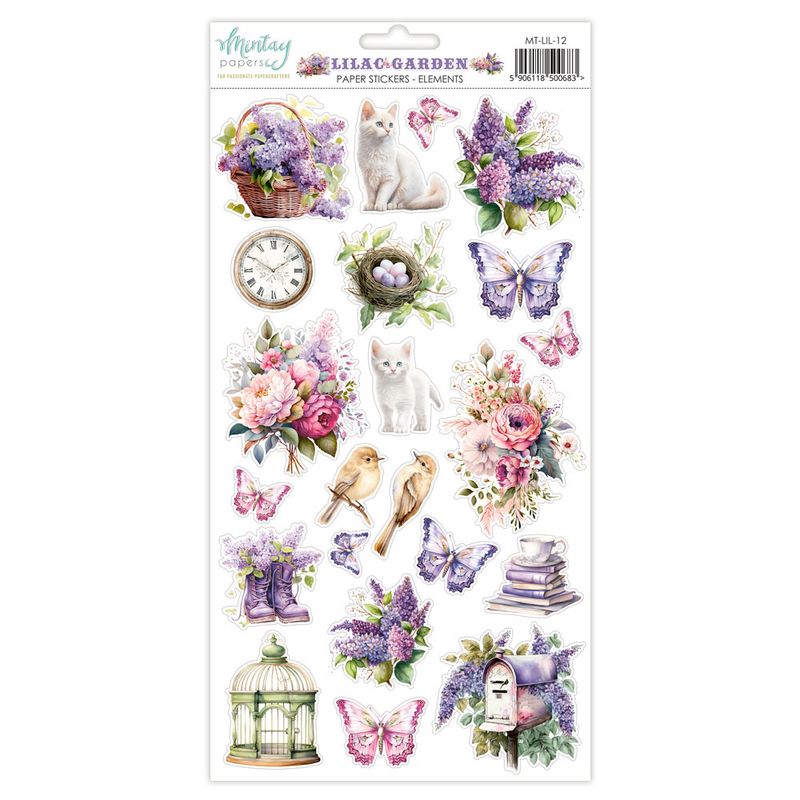 Lilac Garden Elements Stickers - Mintay Papers Lilac Garden Elements Stickers - Mintay Papers