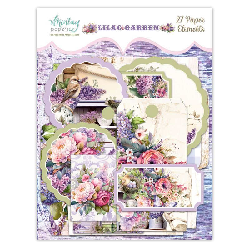 Lilac Garden Paper Elements - Mintay Papers Lilac Garden Paper Elements - Mintay Papers