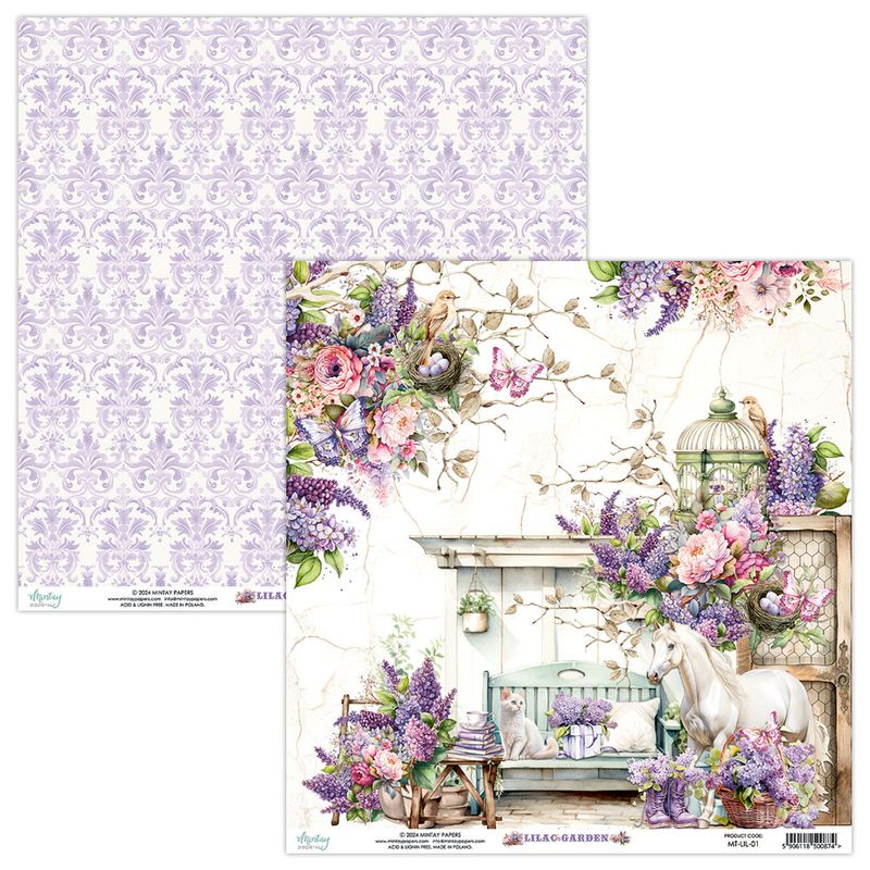 Lilac Garden 12x12 - Mintay Papers