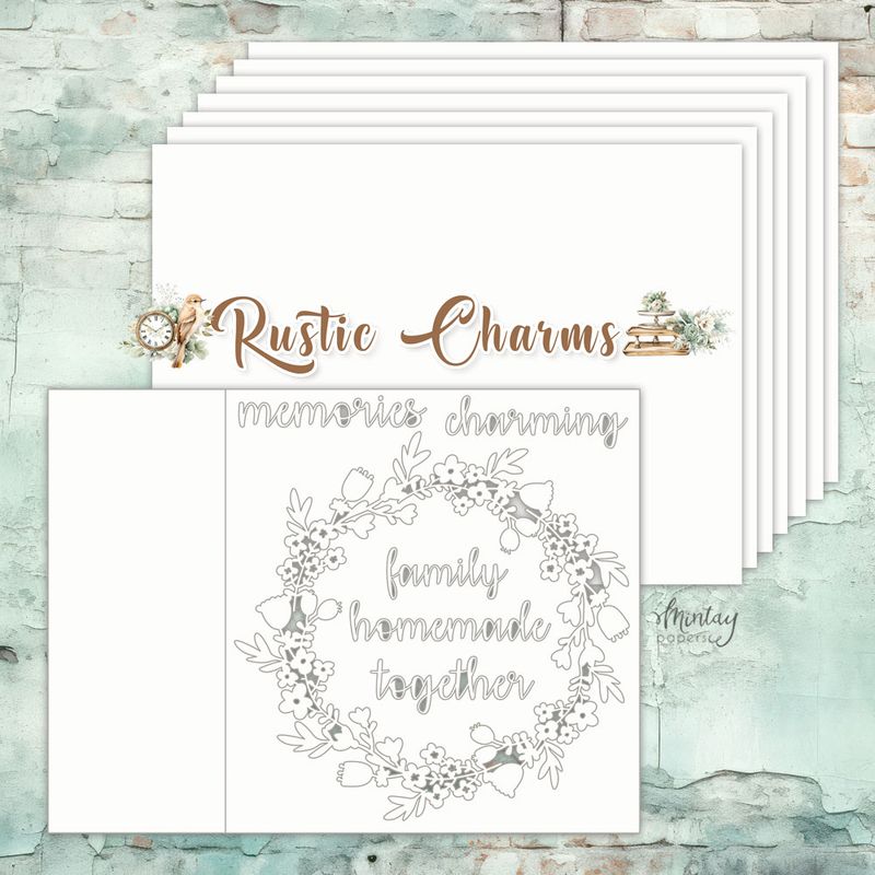 Rustic Charms 6x8 Chipboard Album - Mintay Papers