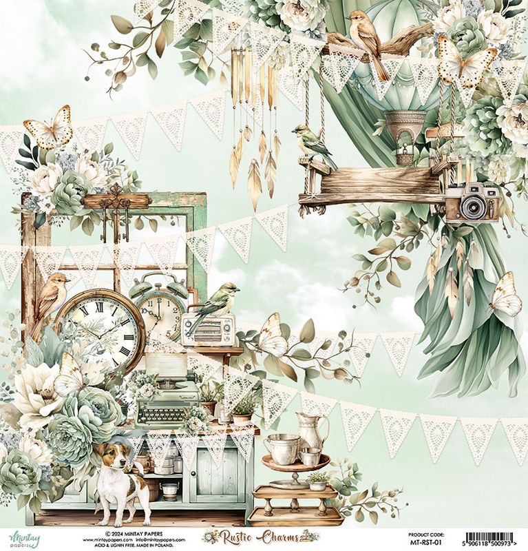 Rustic Charms 6x6 - Mintay by Karola