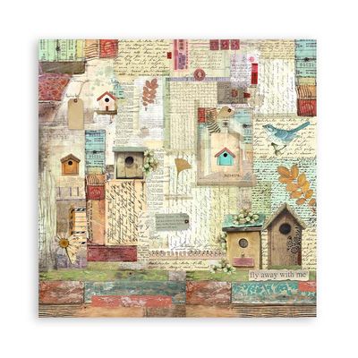Garden - Stamperia Fabric Sheets