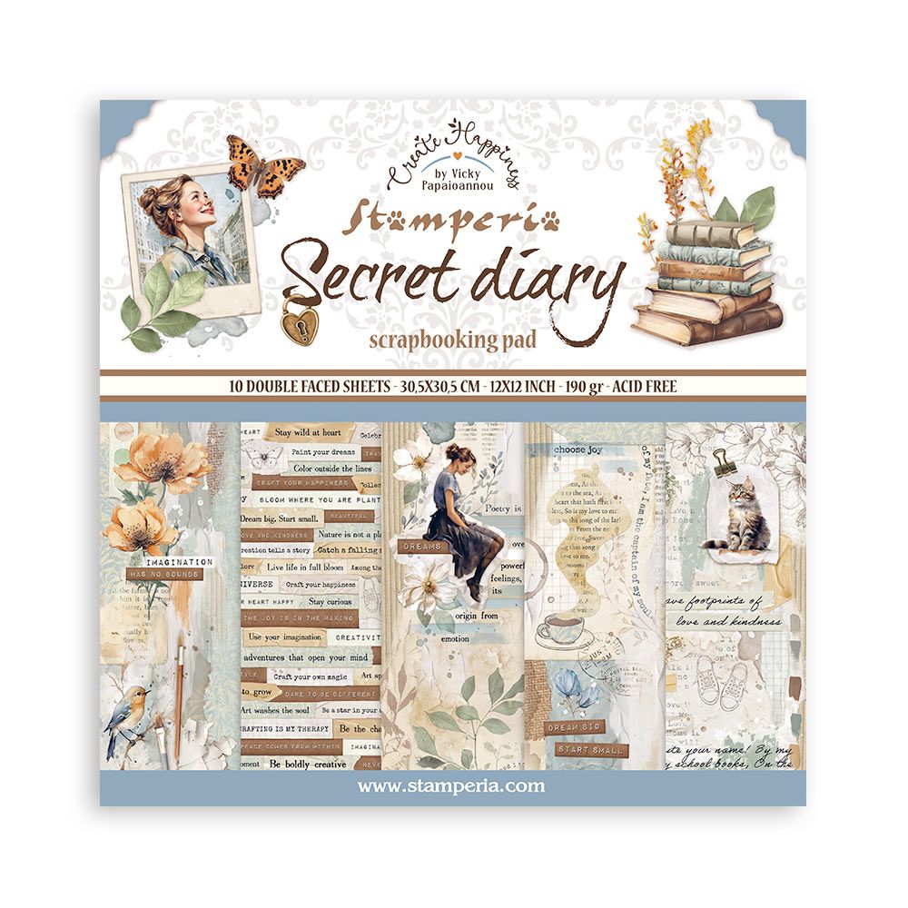 Secret Diary 12x12 - Stamperia Create Happiness