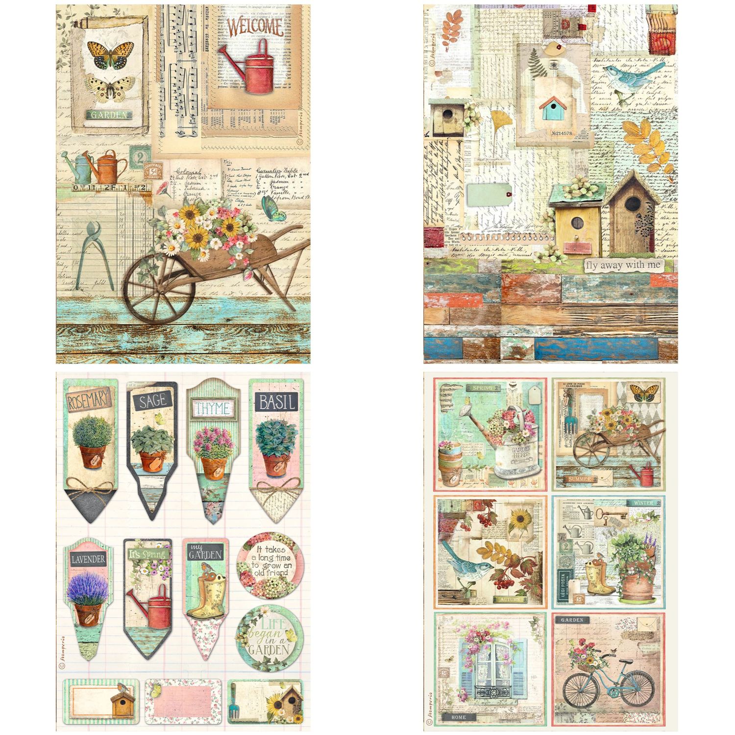 Garden A4 - Stamperia Create Happiness