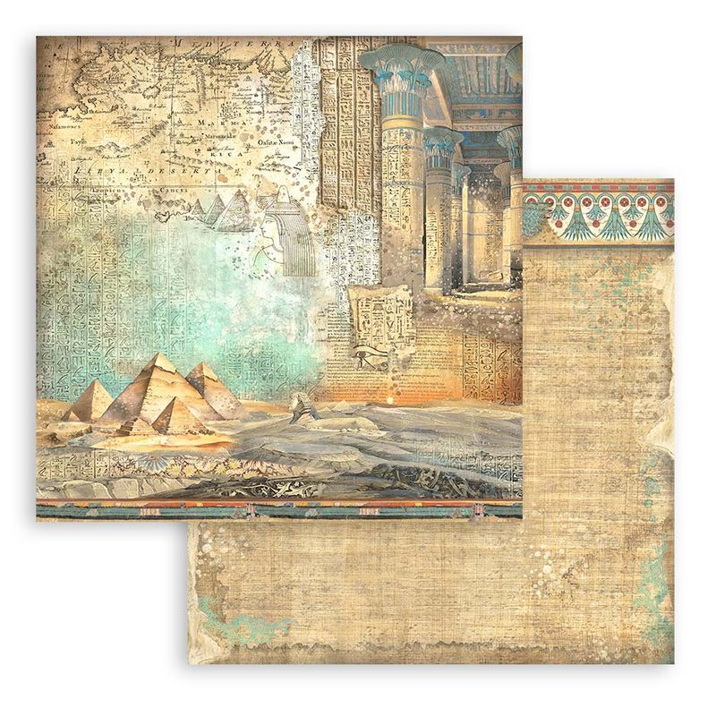 Fortune Backgrounds Land of Pharaohs 8x8 - Stamperia Cristina Radovan