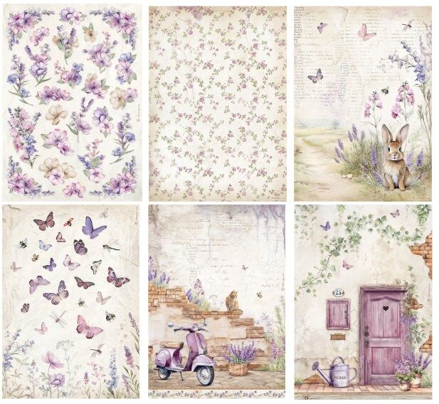 Romantic Lavender A4 - Stamperia