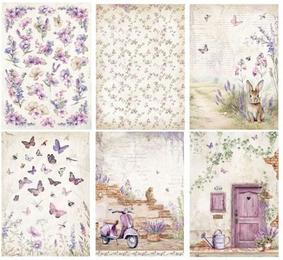 Romantic Lavender A4 - Stamperia