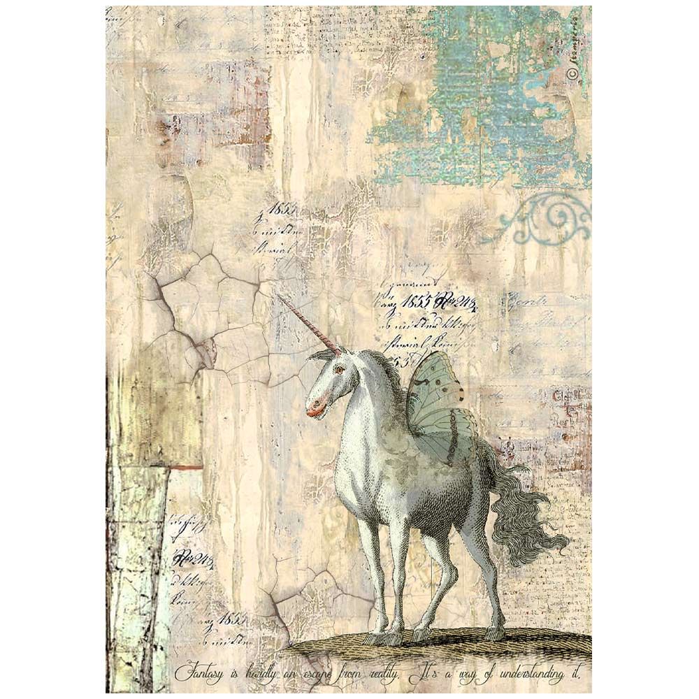 Wonderland A4 - Stamperia, Design: Unicorn