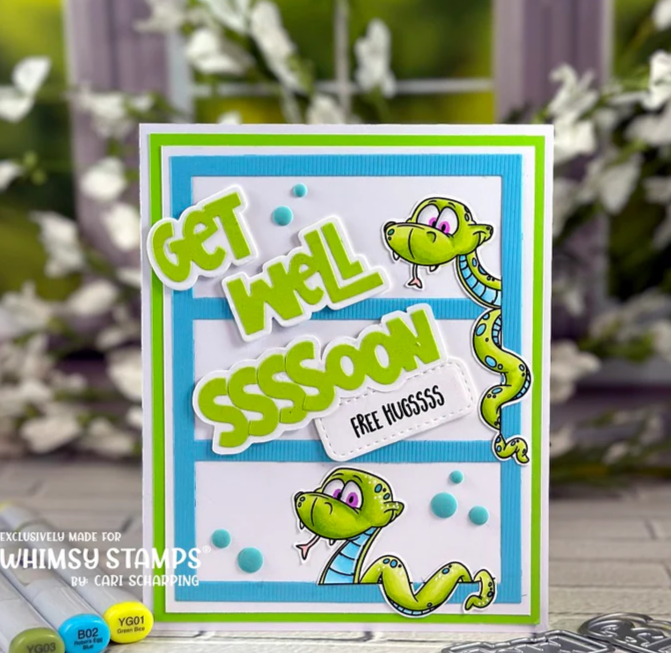 Sassy Snakes Clear Stamp - Whimsy Stamps