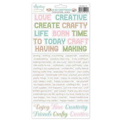 In My Craftroom Words Stickers - Mintay Papers