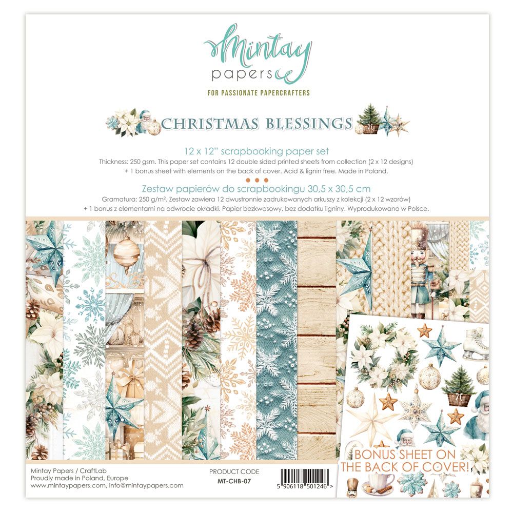 Christmas Blessings 12x12 - Mintay Papers