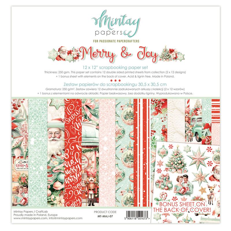 Merry &amp; Joy 12x12 - Mintay Papers