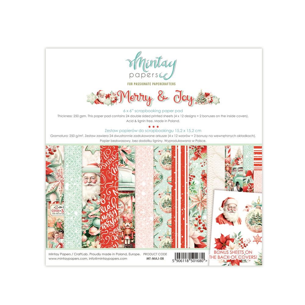 Merry &amp; Joy 6x6 - Mintay