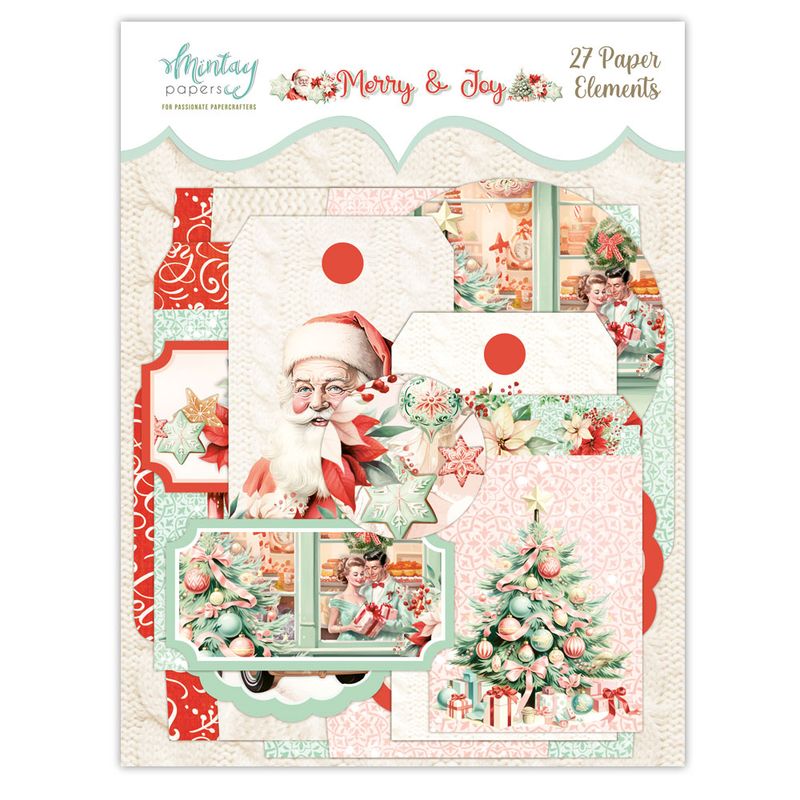 Merry &amp; Joy Paper Elements - Mintay Papers
