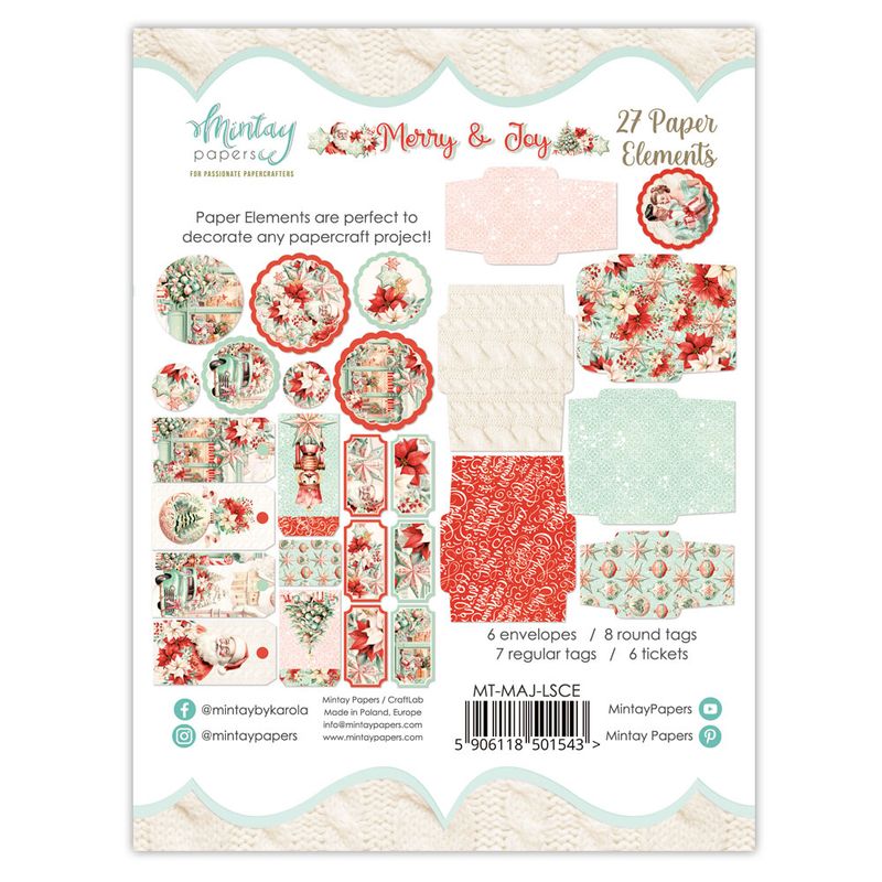 Merry &amp; Joy Paper Elements - Mintay Papers