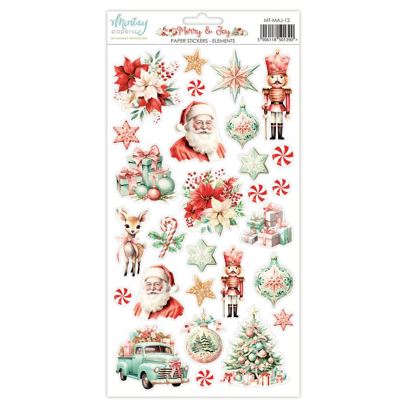 Merry &amp; Joy Elements Stickers - Mintay Papers