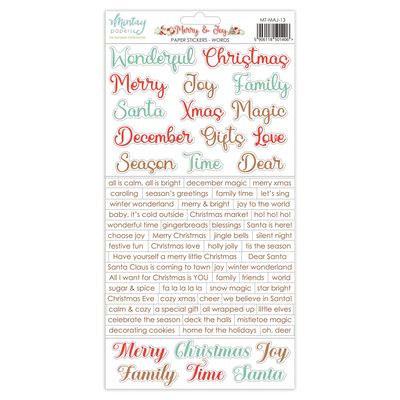 Merry &amp; Joy Words Stickers - Mintay Papers
