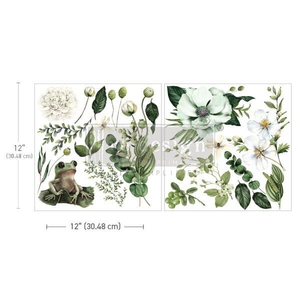 Prima Froggy Meadow Greens Maxi Transfer Sheets - Re-Design With Prima