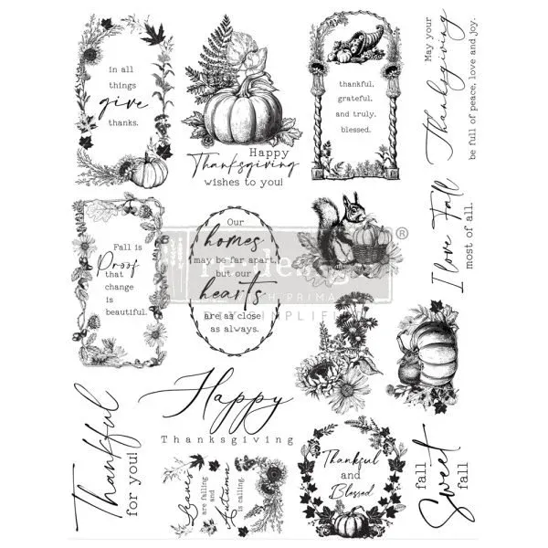 Fall Sweet Fall Decor Clear Stamps - Prima ReDesign