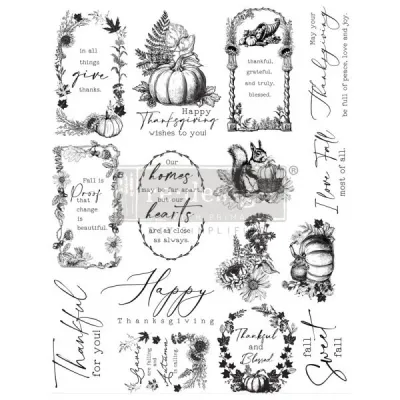 Fall Sweet Fall Decor Clear Stamps - Prima ReDesign