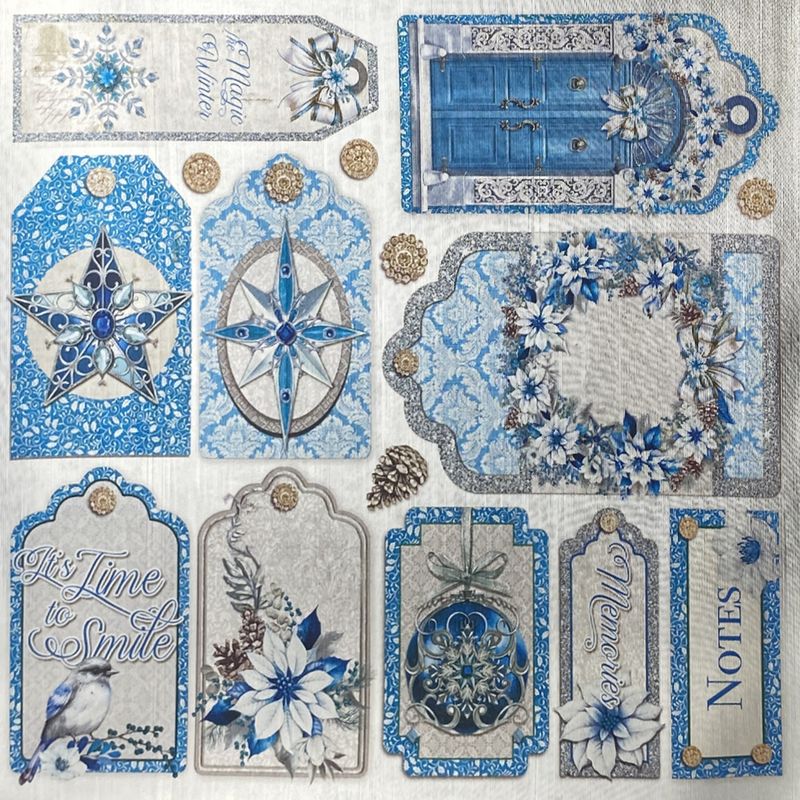 Elegance of Blue 6x6 Deluxe Gold Paper - Ciao Bella