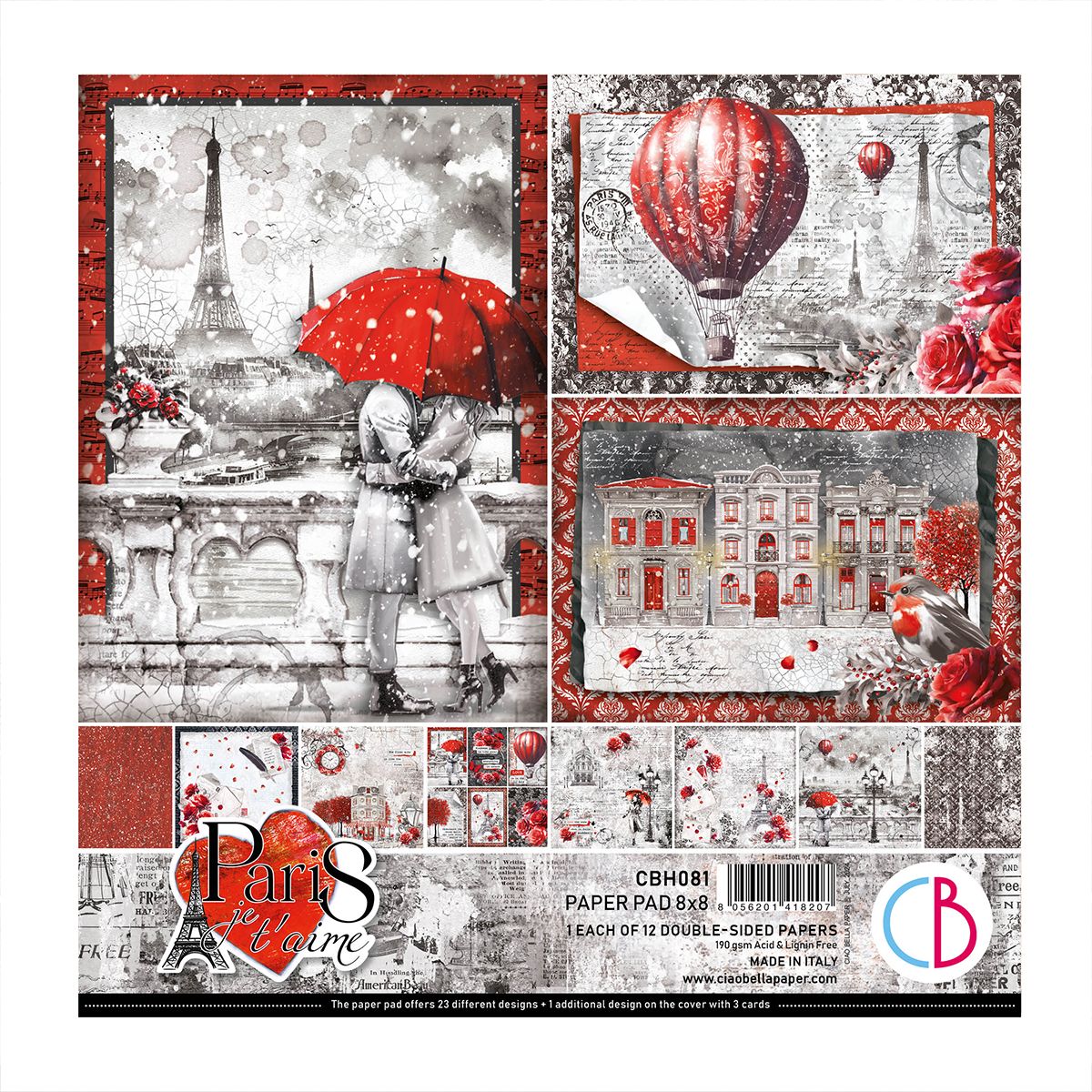 Paris Je t&#39;aime 8x8 - Ciao Bella