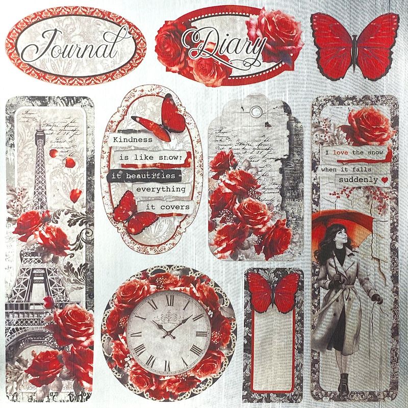 Paris Je t'aime 6x6 Deluxe Gold Paper - Ciao Bella