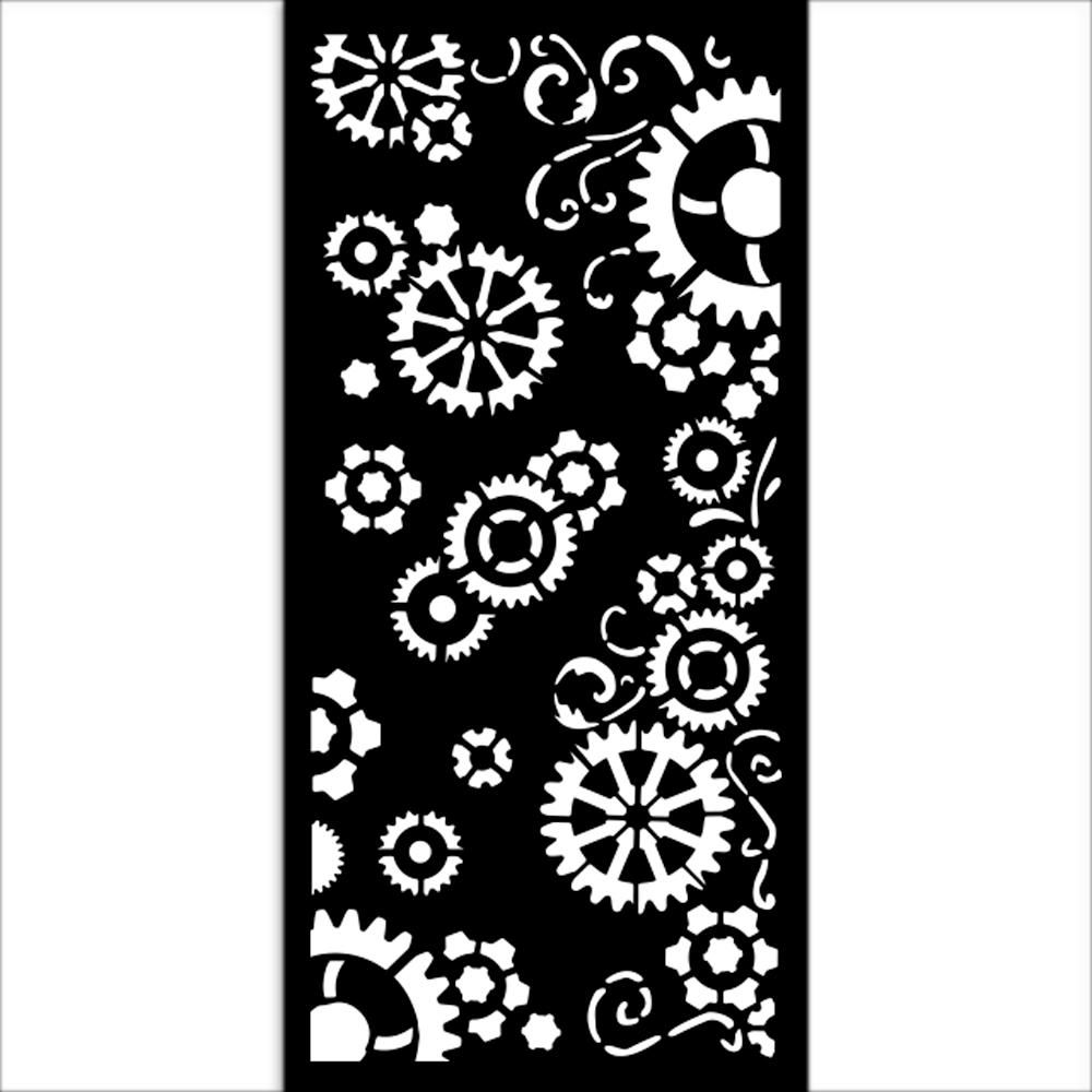 Gear up for Christmas Stencil - Stamperia, Style: Gears