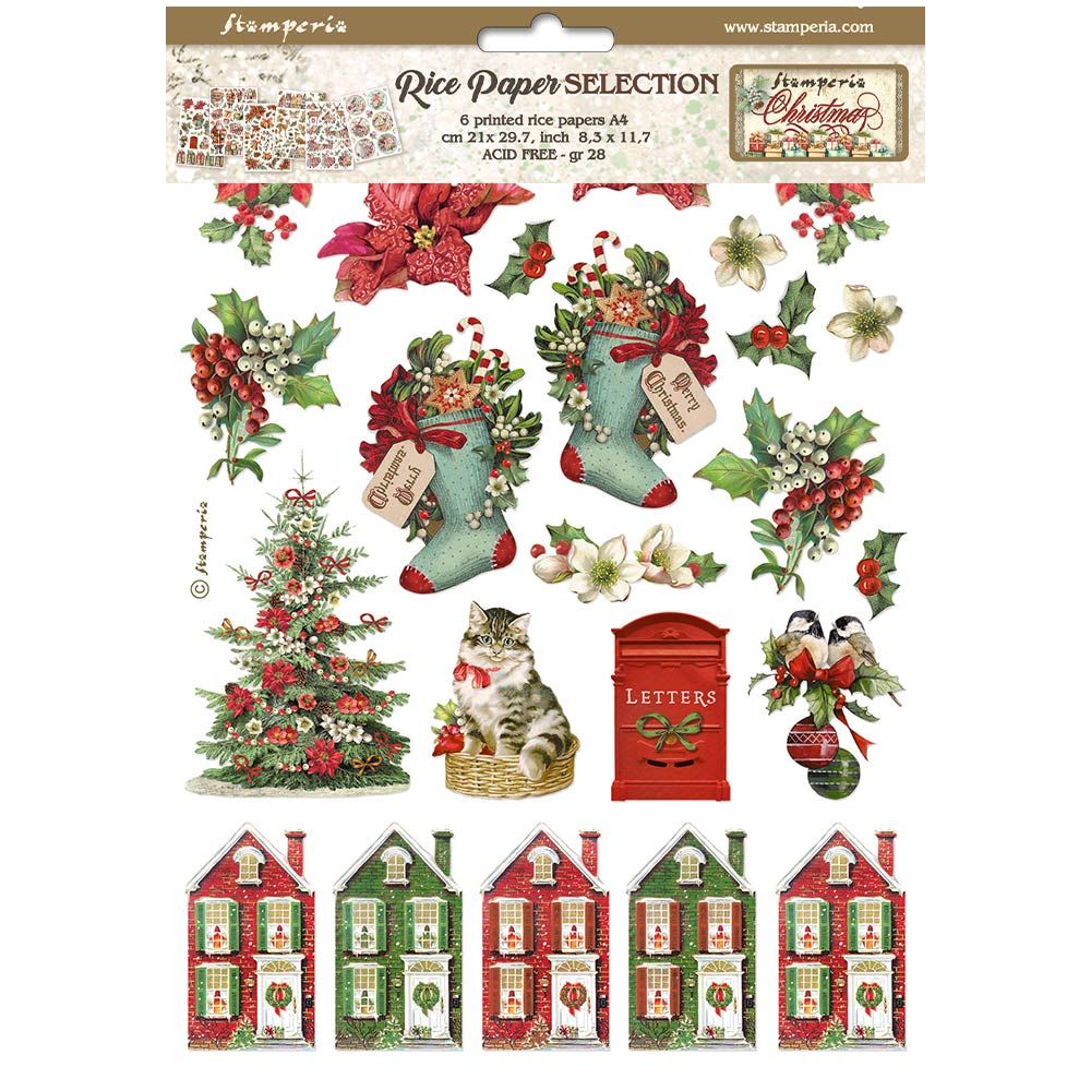 Classic Christmas Selection 6pk A4 - Stamperia