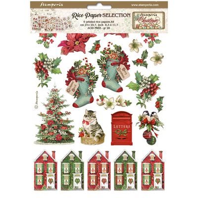 Classic Christmas Selection 6pk A4 - Stamperia