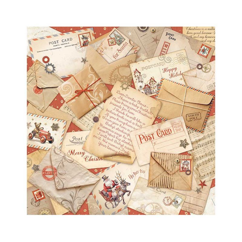 Gear up for Christmas - Stamperia Fabric Sheets