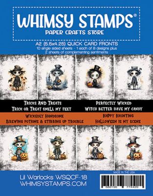 Quick Card Fronts - Lil Warlocks - Whimsy Stamps
