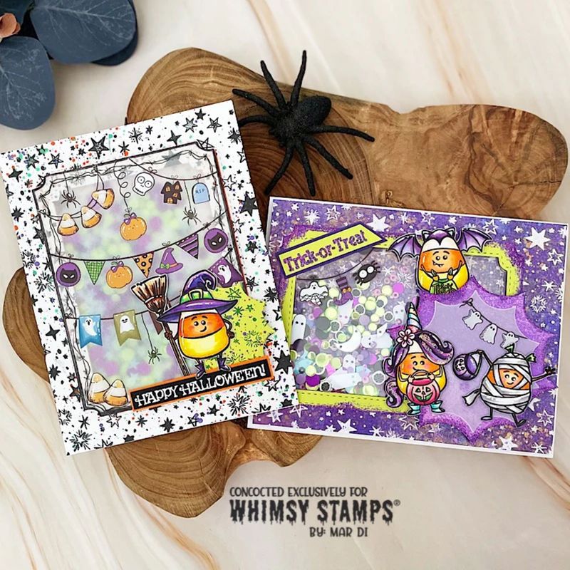 Halloween Garland Rub Ons - Whimsy Stamps