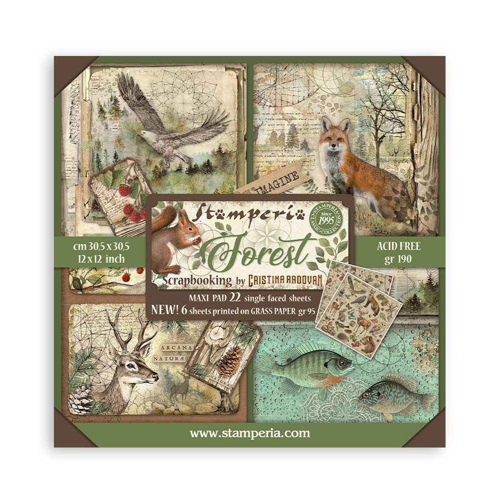 Forest XL 12x12 - Stamperia