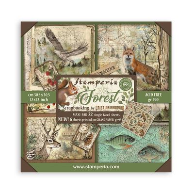 Forest XL 12x12 - Stamperia